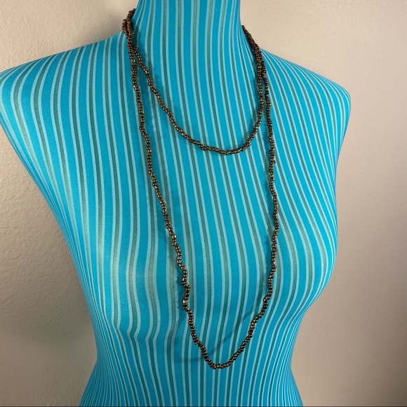 Bronze and black layered necklaces - Picture 9 of 16